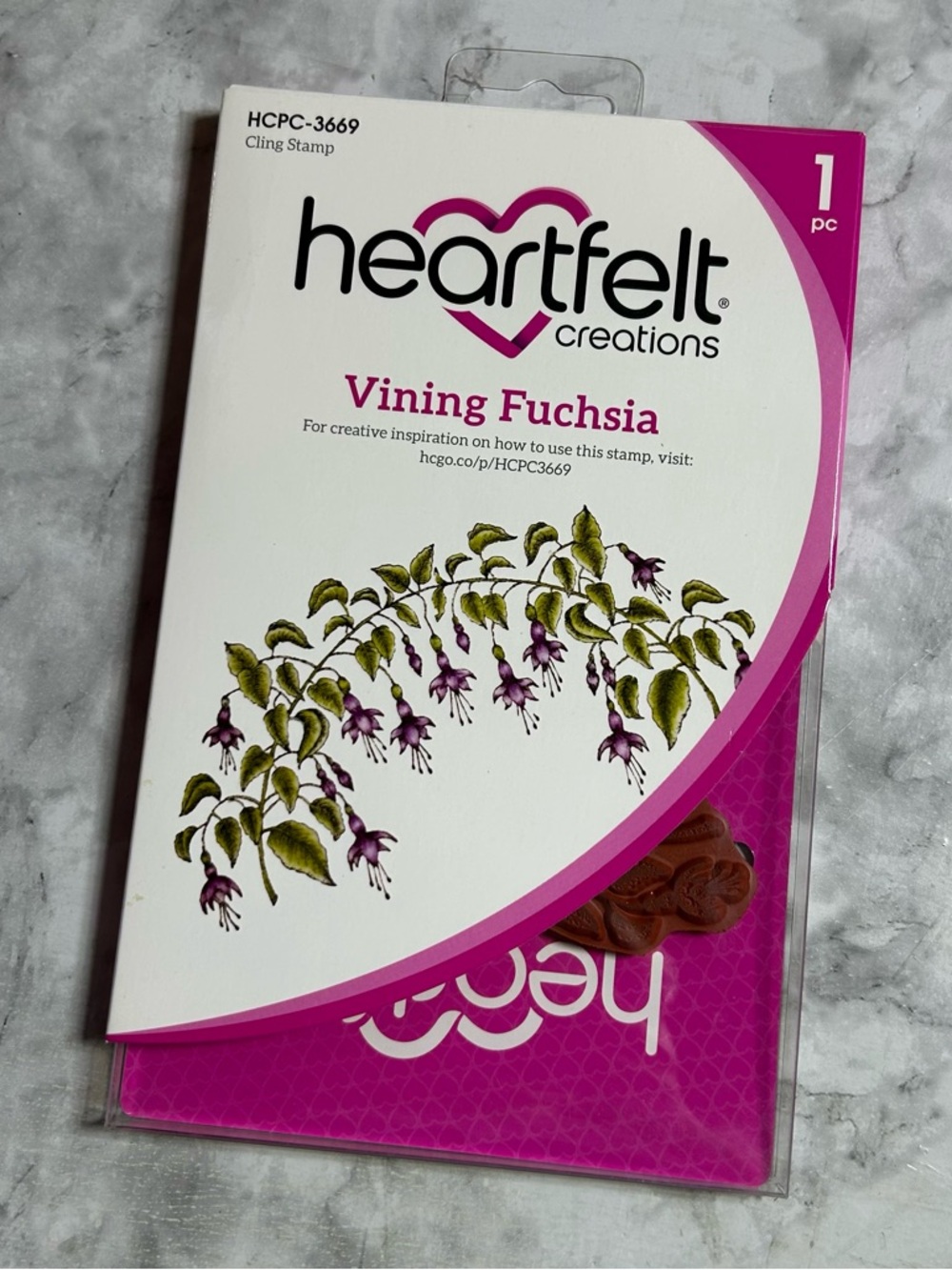 Heartfelt Creations Vining Fuchsia Cling Stamp